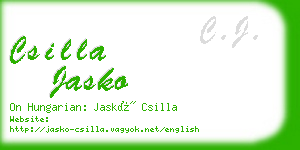 csilla jasko business card